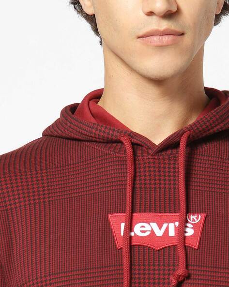 Levis hot sale checkered hoodie