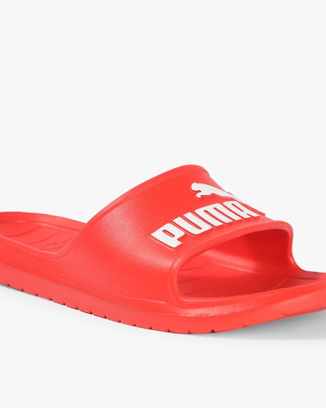 Puma slippers online red