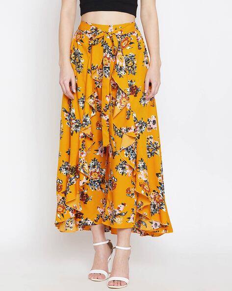 Mustard floral skirt Clearance