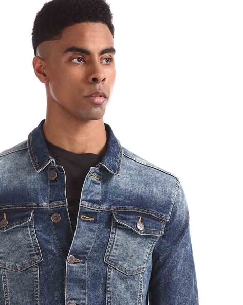 Aeropostale mens denim on sale jacket