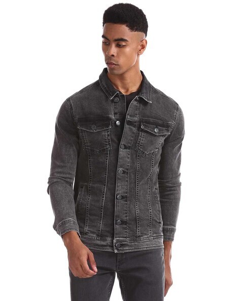 Aeropostale black shop denim jacket