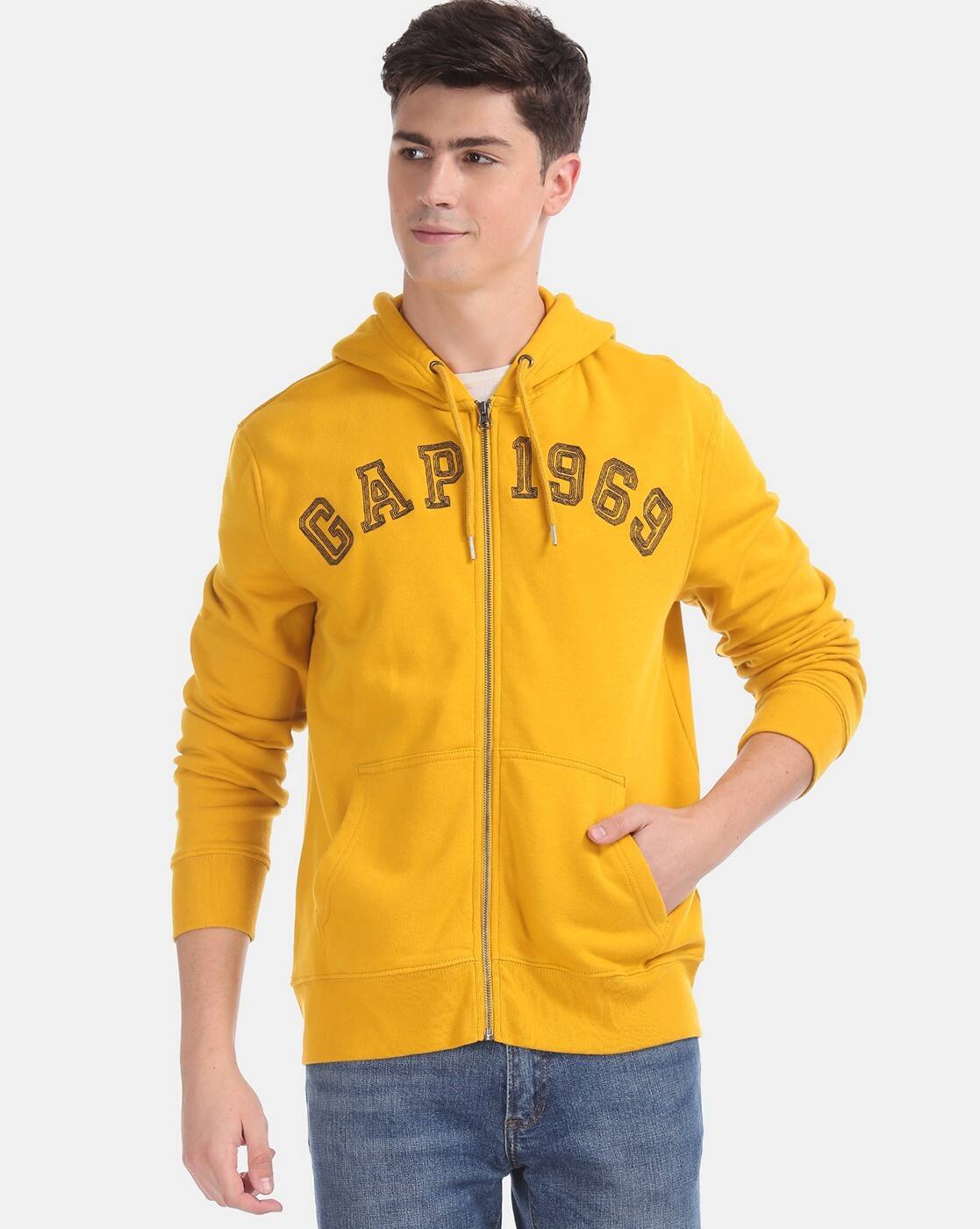 yellow gap hoodie mens