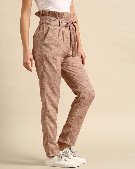 OATMEAL LINEN RUCHED CROP + PANT SET – L'ABEYE