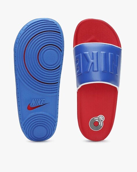 Red nike offcourt online slides