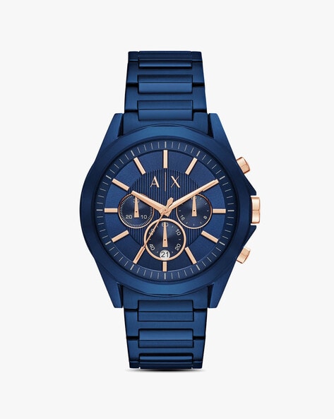 New]The watch that Armani exchange ARMANI EXCHANGE AXAX2607 watch clock men  blue pink gold [ID] is blue [G2] - BE FORWARD Store