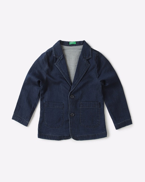 BENETTON Blazer with patch pockets D 68 navy size 9 MONTHS boys 