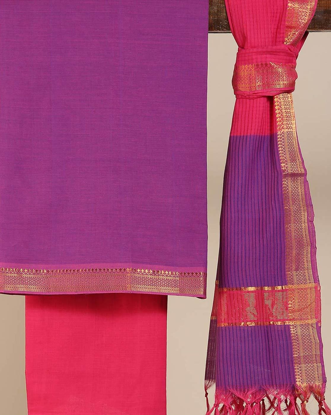 Upcycled V Neck Long Cotton Dress for Women - Rimagined