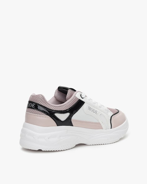 Colourblock Lace-Up Sports Shoes (Image - 2)
