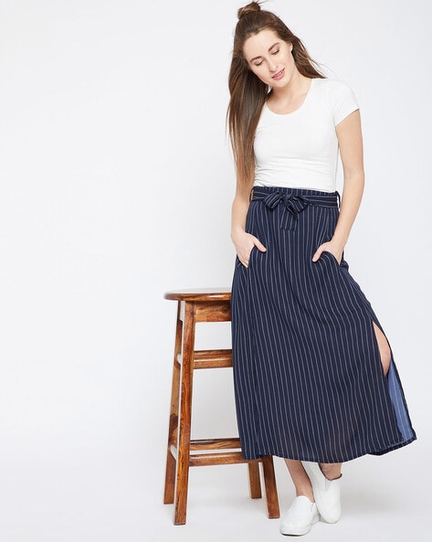 Buy Navy Skirts for Women by Rare Online Ajio