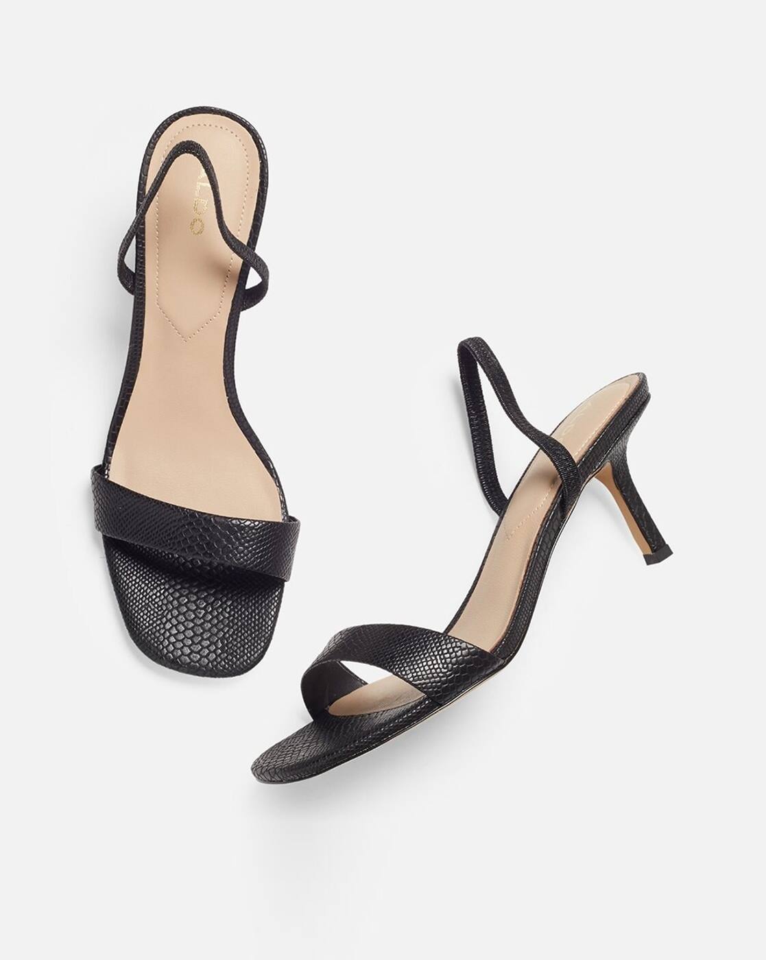 black slingback stilettos