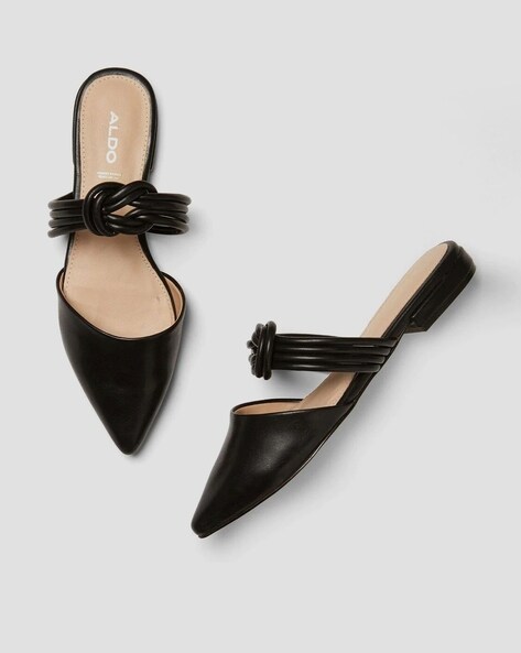 aldo black mules