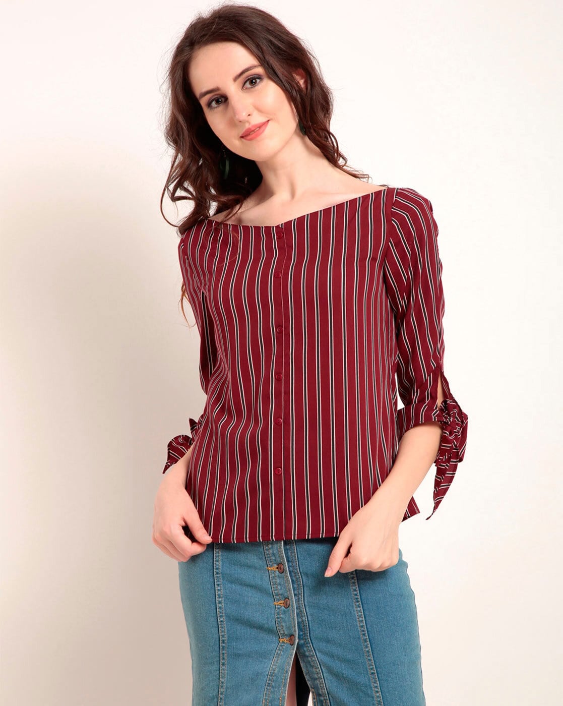 boat neck tops for jeans