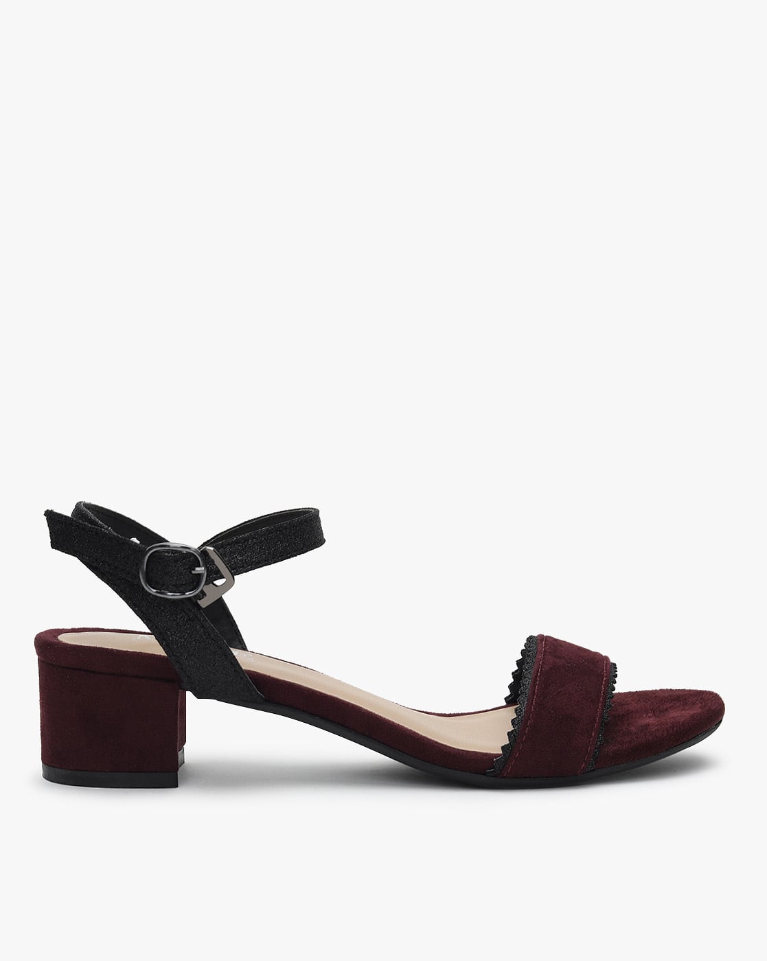 strappy burgundy heels