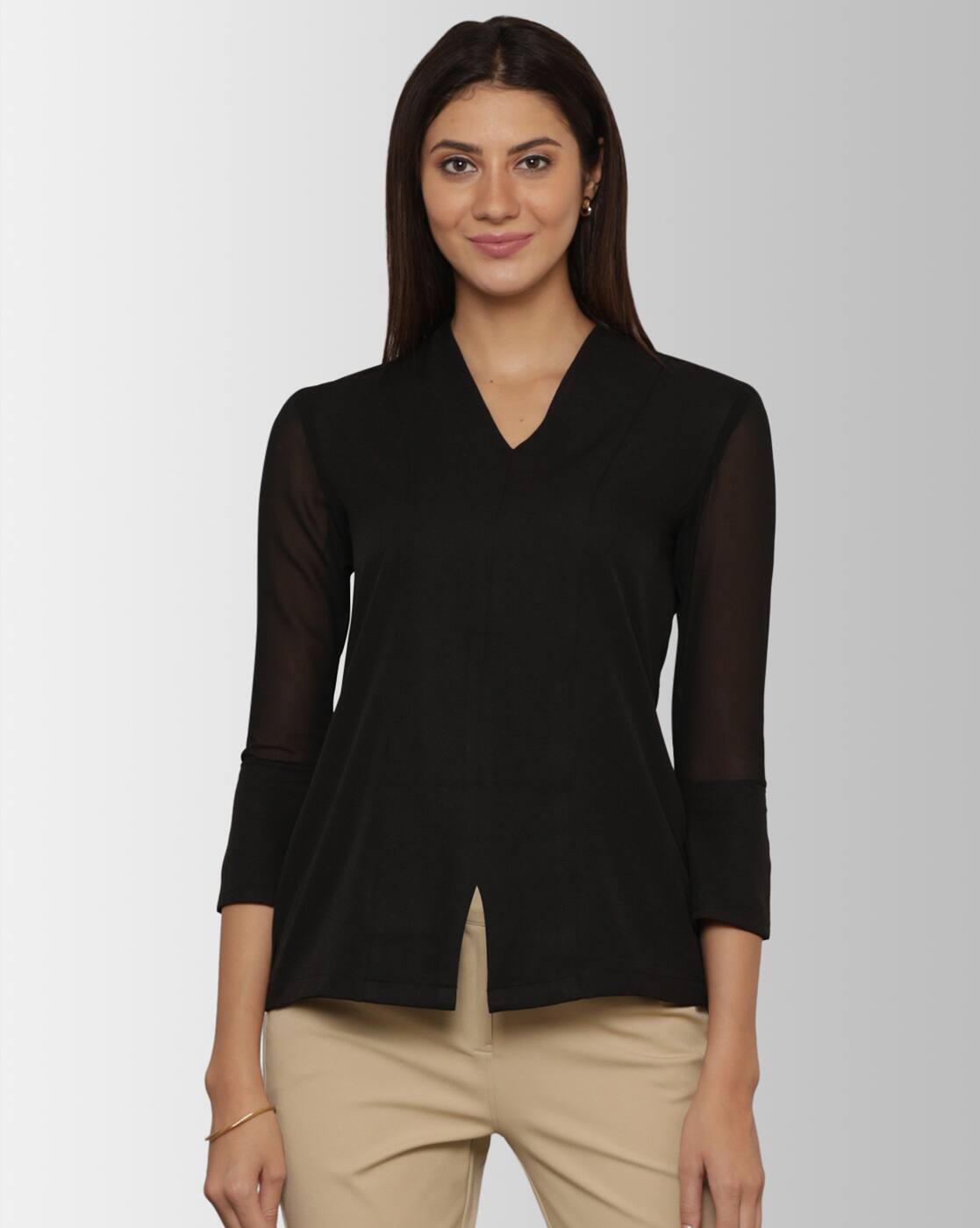 slit neck tops