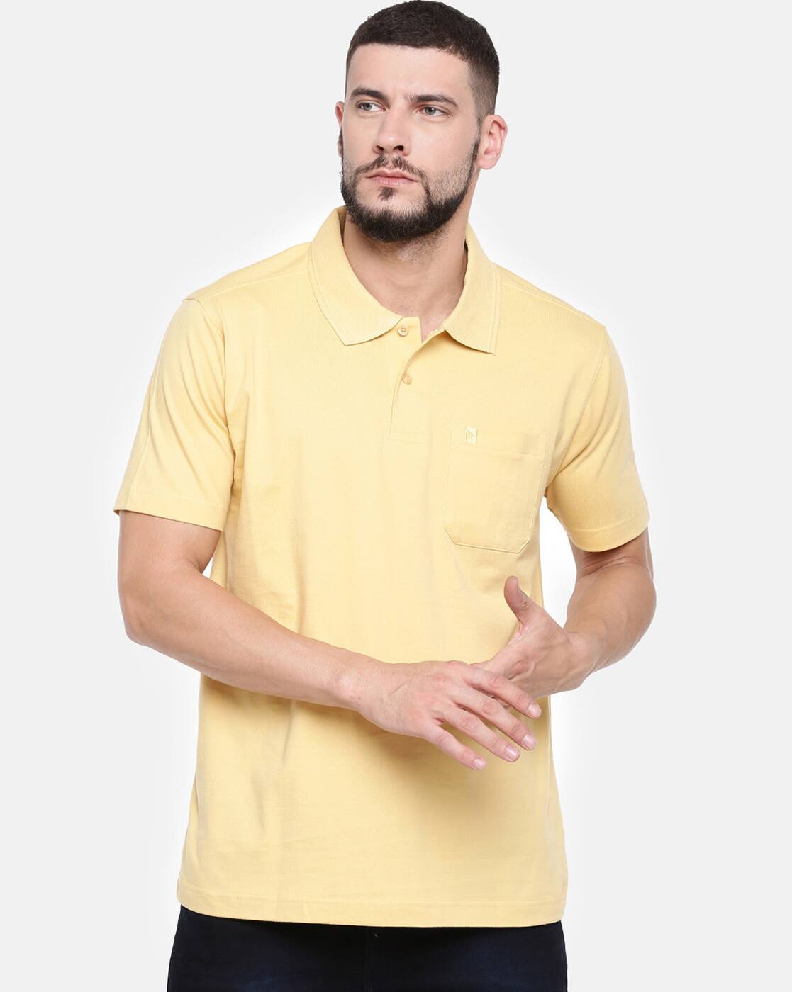 Yellow Tshirts for Men by Ramraj Cotton 
