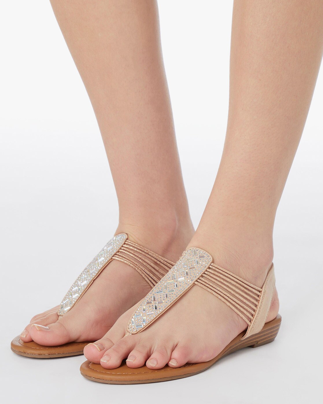 blush flat sandals