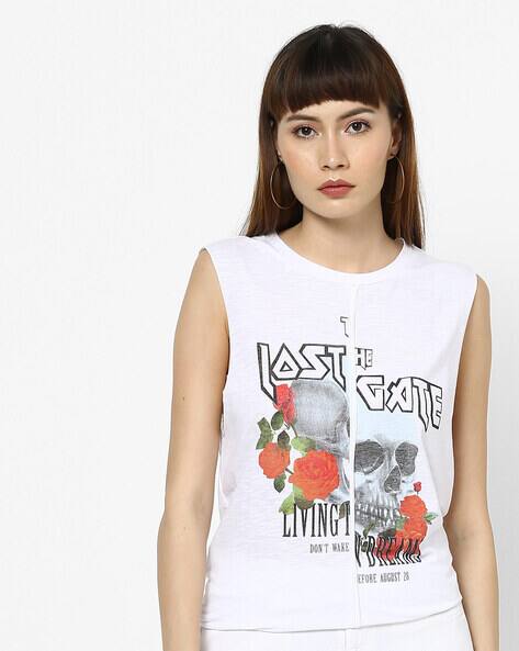 Vero Moda Vmabia s/l top 3, white, l