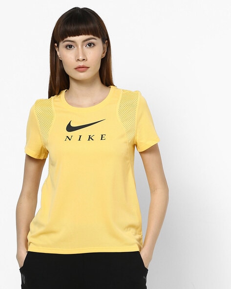 Yellow nike cheap shirt women's