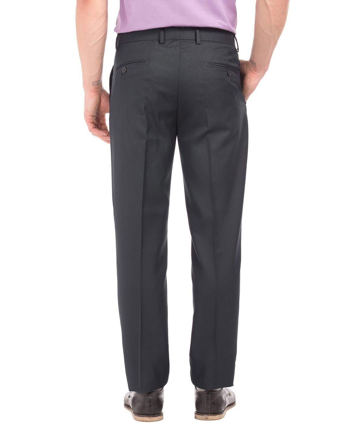Buy Excalibur Beige Regular Fit Flat Front Trousers for Mens Online @ Tata  CLiQ