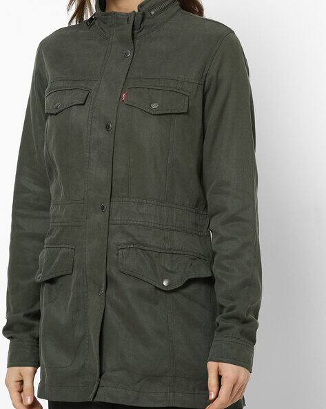 levis green coat