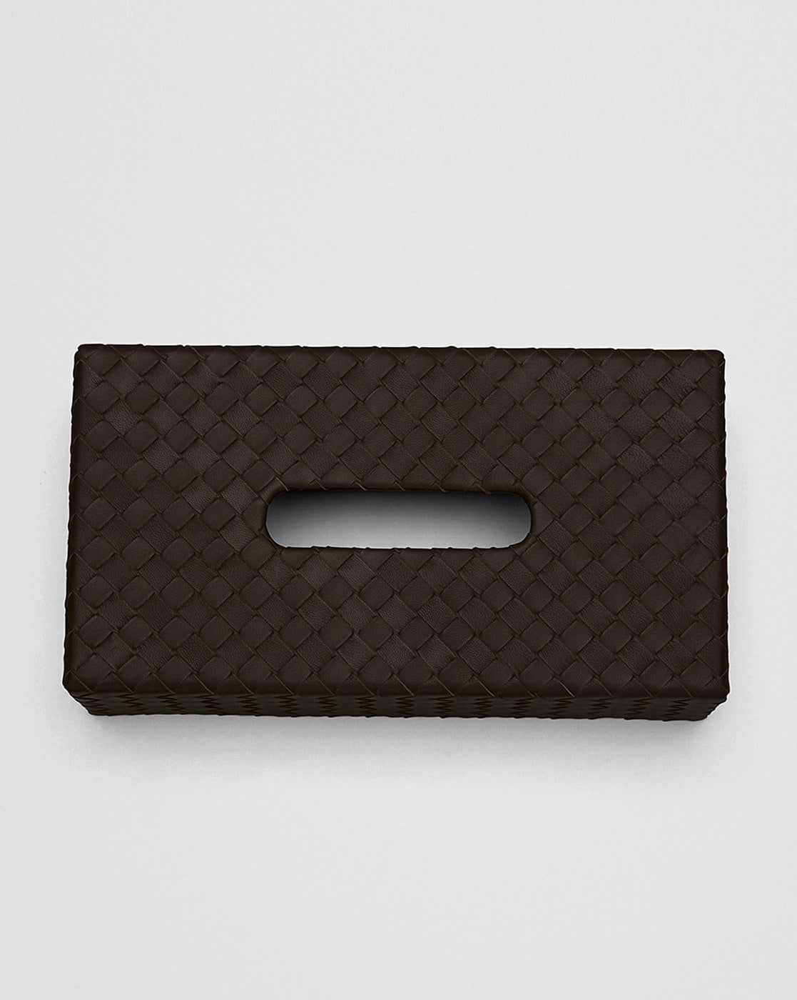 Buy BOTTEGA VENETA Intrecciato Leather Tissue Box | Brown Color