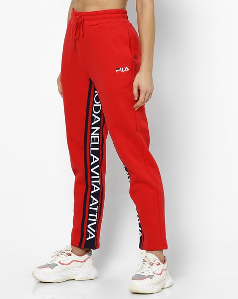Fila Thora Track Pants Women039s Red Casual Daily Trousers Activewear  Sportswear  eBay