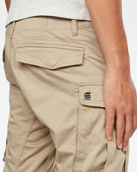 G Star Raw Tapered Cargo Trousers Beige | Mainline Menswear