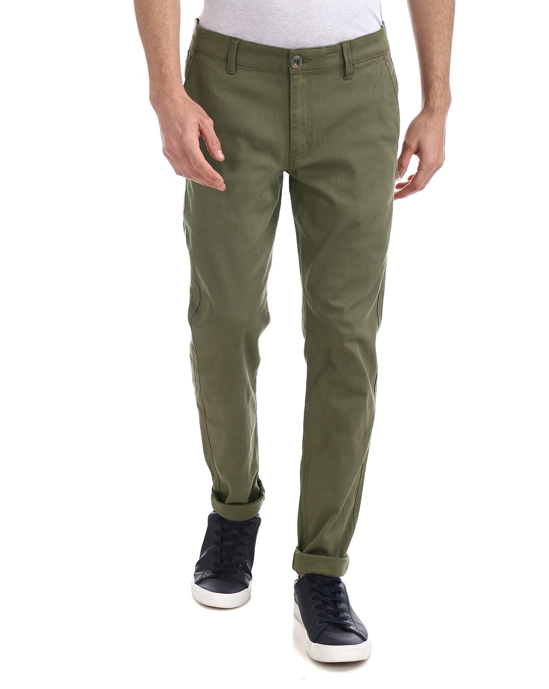 Buy Olive Green Trousers & Pants for Men by U.S. Polo Assn. Online |  Ajio.com