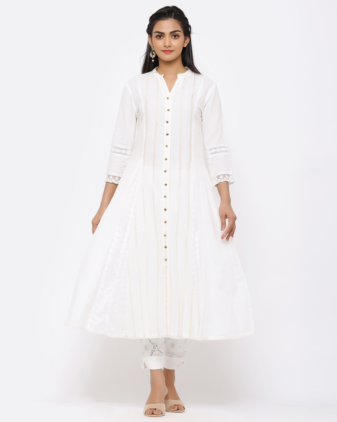 white kurta design for girl
