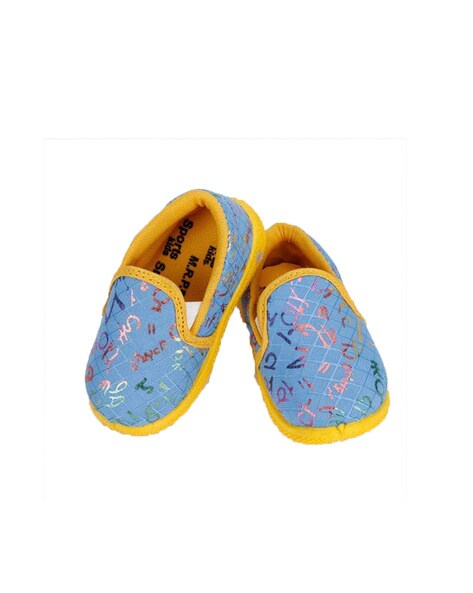 baby blue and yellow shoes