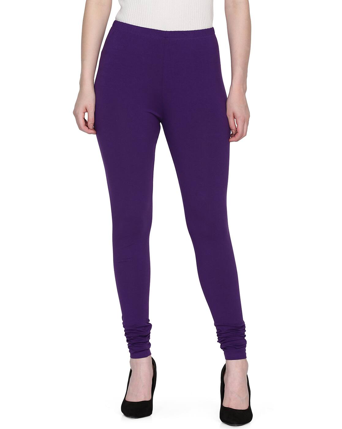 Buy PURPLE Leggings for Women by SPIFFY 
