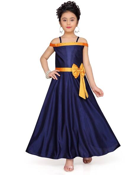navy blue off shoulder gown