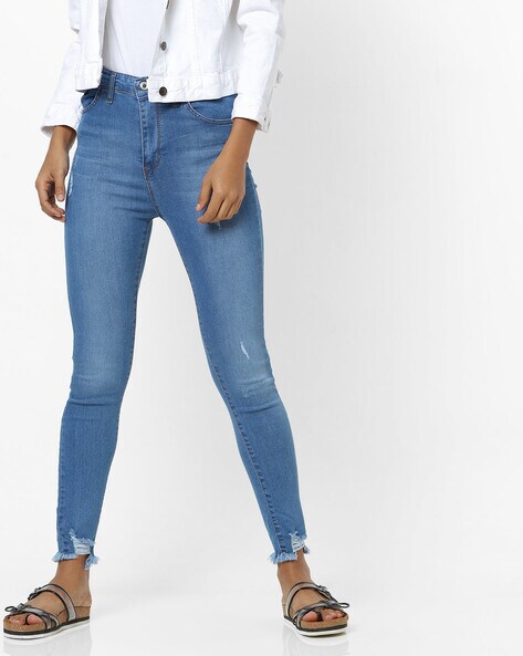 light wash ripped jeans