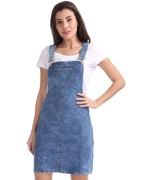 dungaree dress ajio