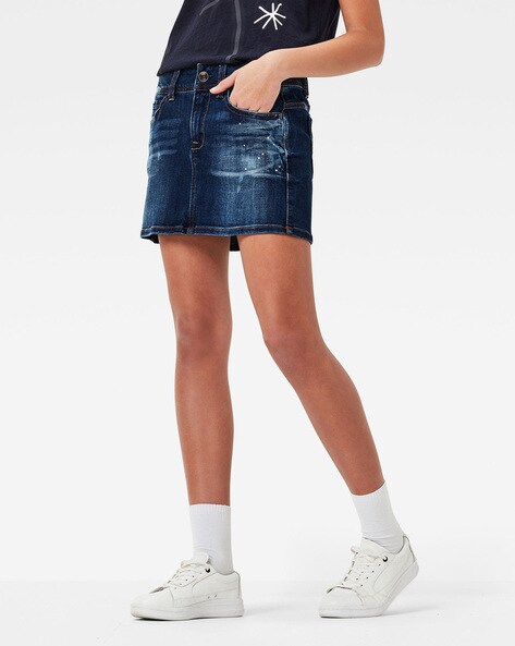 Blumarine cargo-pocket Asymmetric Denim Skirt - Farfetch