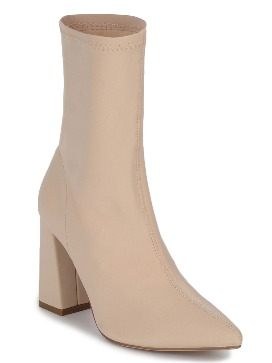 nude colour ankle boots