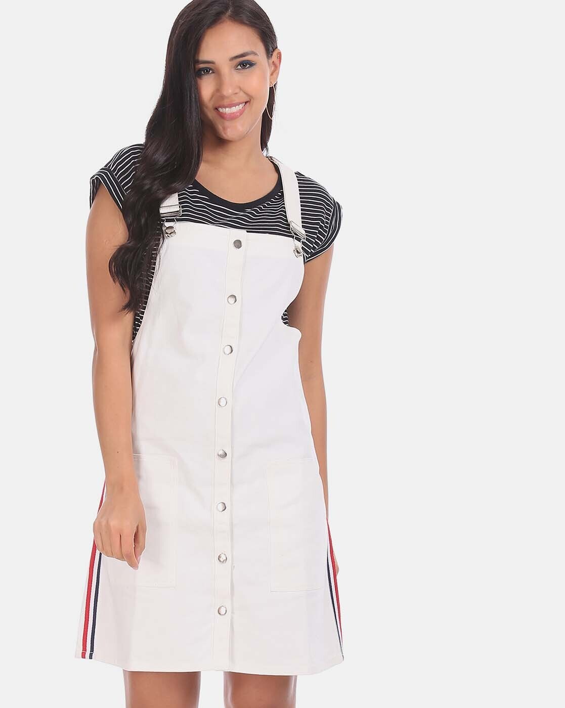 dungaree dress ajio