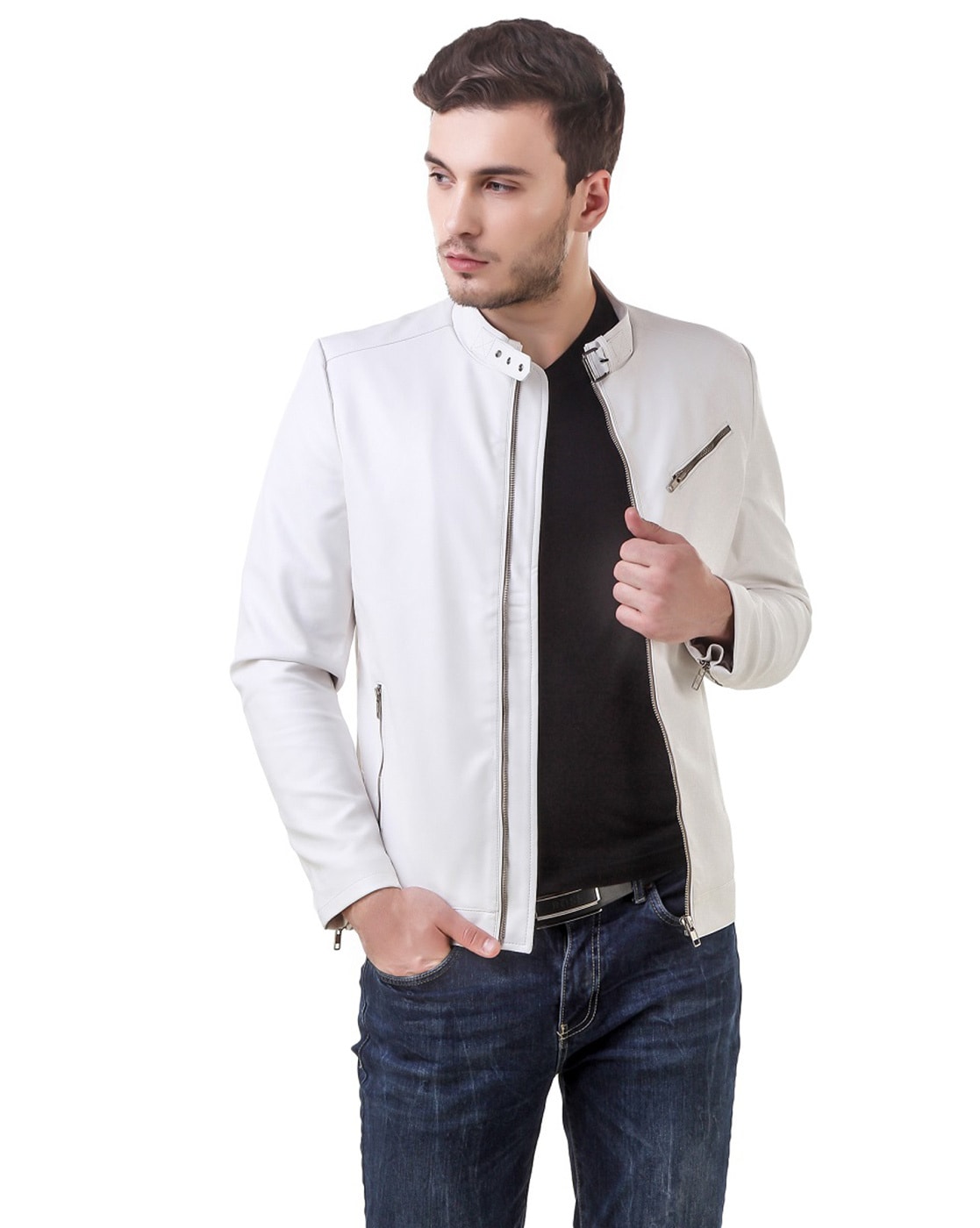 The Imperfects 2022 Tilda Webber White Leather Jacket - Jacket Hub