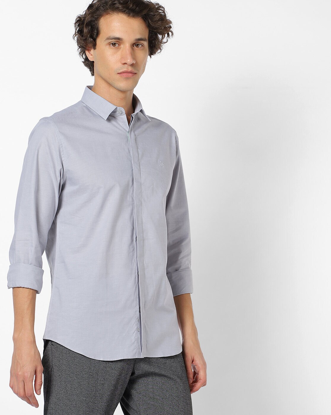 Buy Grey Shirts for Men by UNITED COLORS OF BENETTON Online