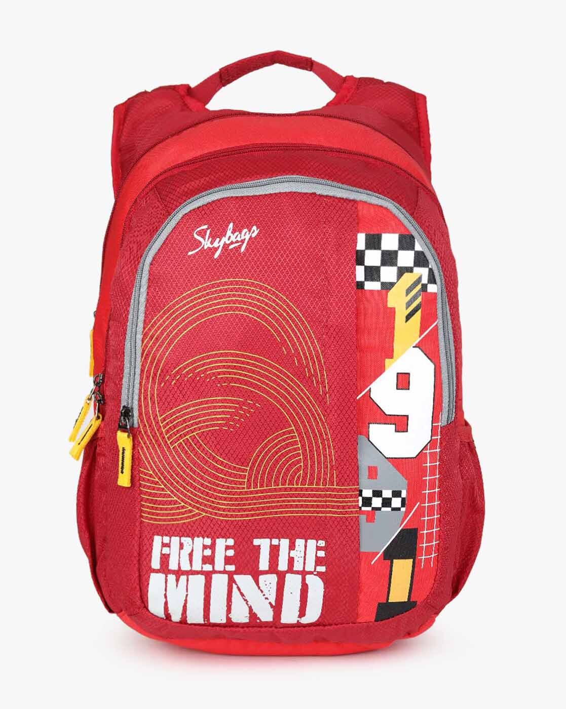 skybags red backpack