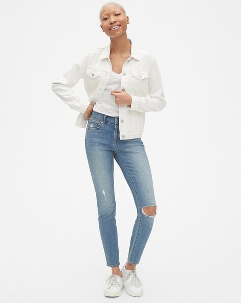 Hudson Jeans Women's The Classic Denim Jacket, White Vintage, Small at  Amazon Women's Coats Shop