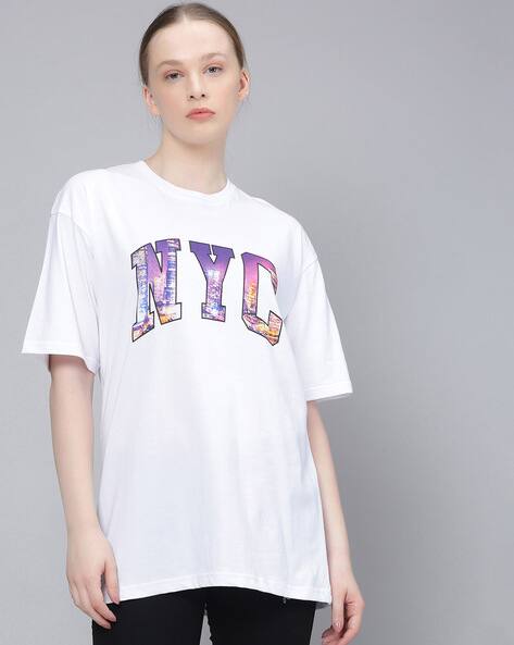Typography Print Loose-Fit T-shirt