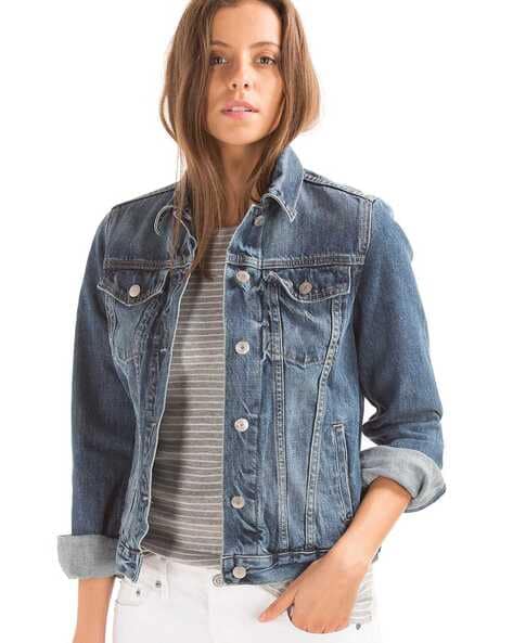 Gap denim jacket hot sale for women