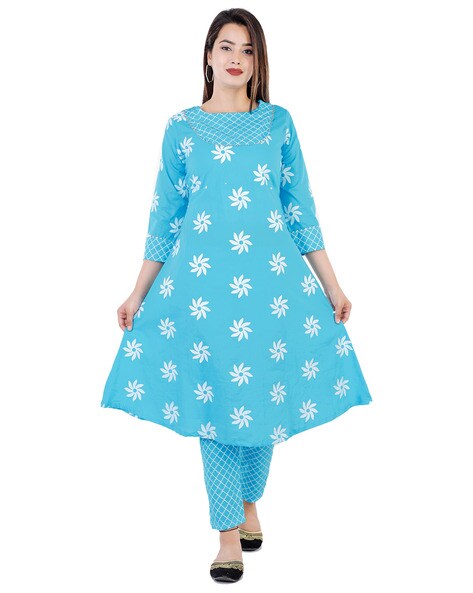 sky blue kurti