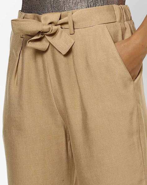 Buy Beige Trousers & Pants for Women by TRENDYOL Online