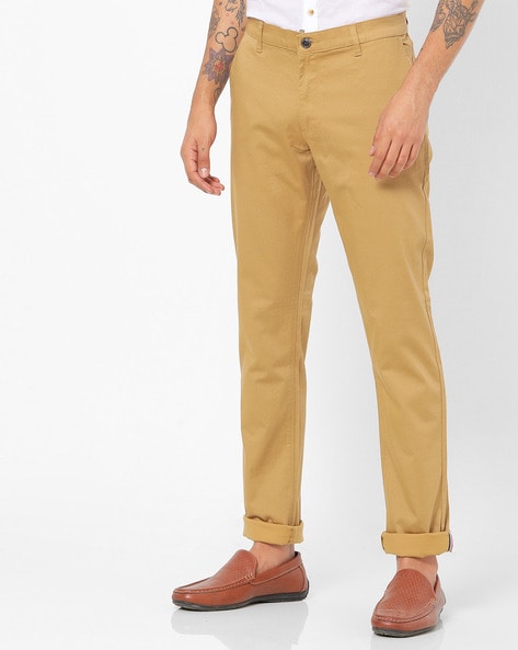 Buy John Players Men Brown Slim Fit Solid Corduroy Trousers - Trousers for  Men 6825379 | Myntra