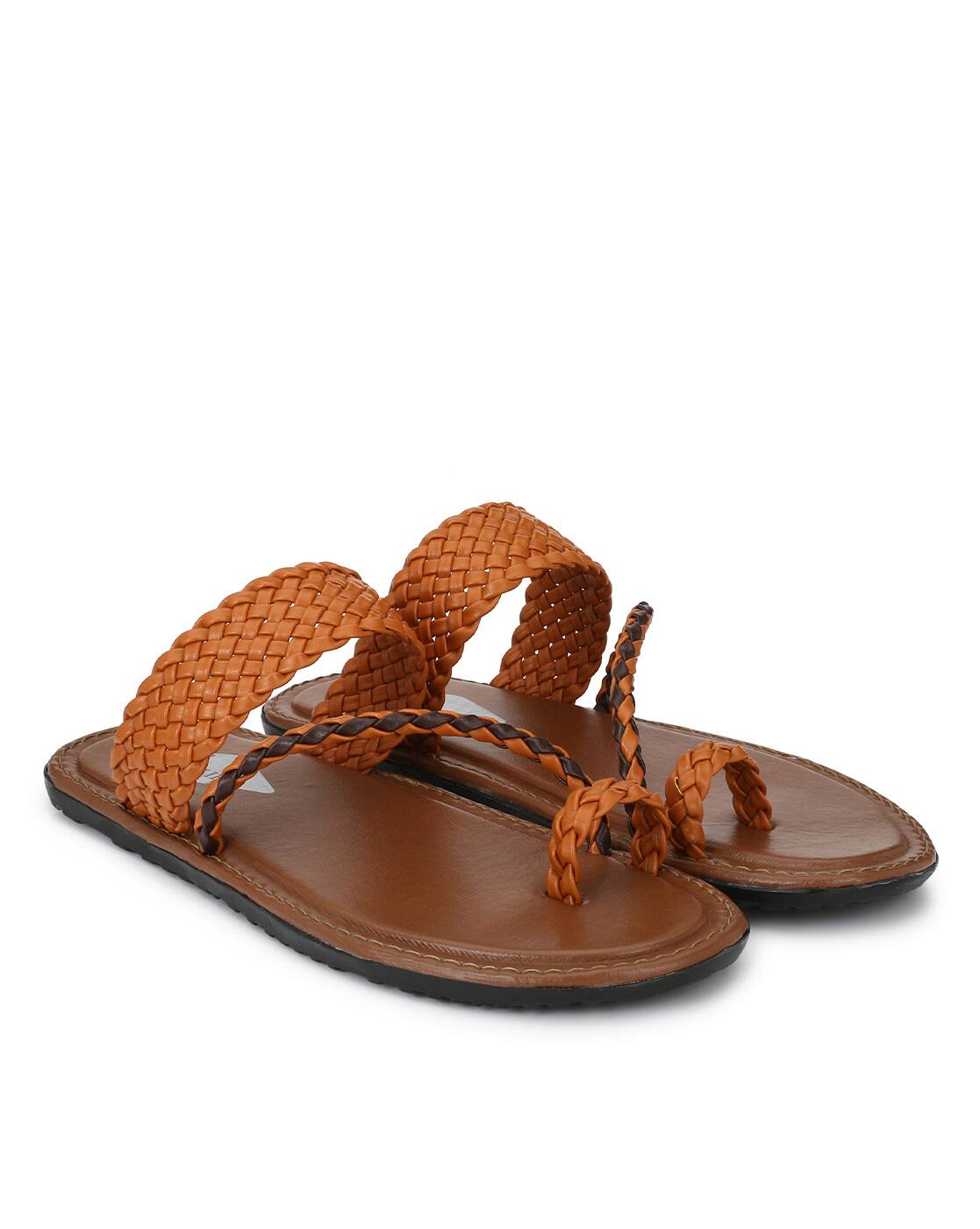 prolific tan toe ring sandals