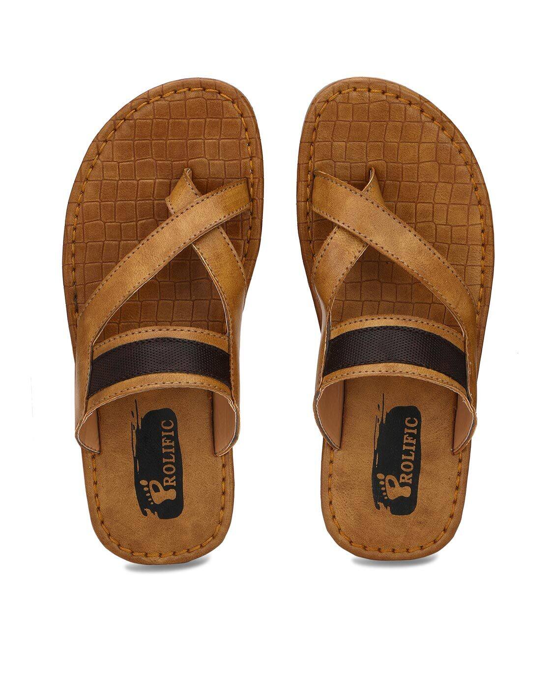prolific tan toe ring sandals