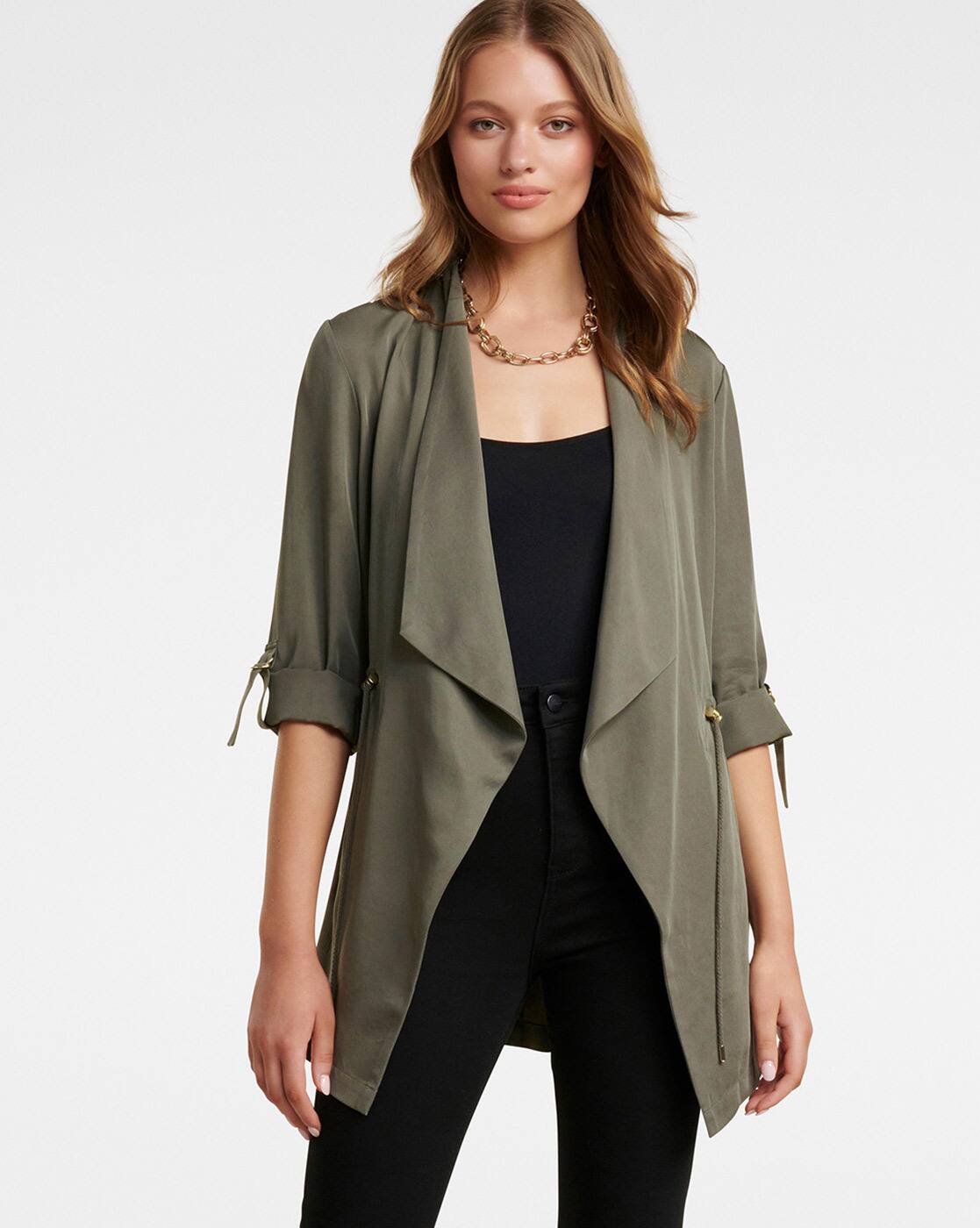 Buy Dusted Olive Shrugs \u0026 Jackets for 