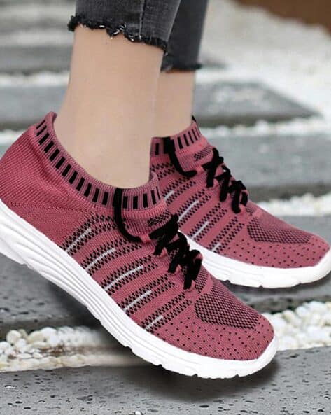 Textured Sports Shoes with Lace Detail (Image - 2)